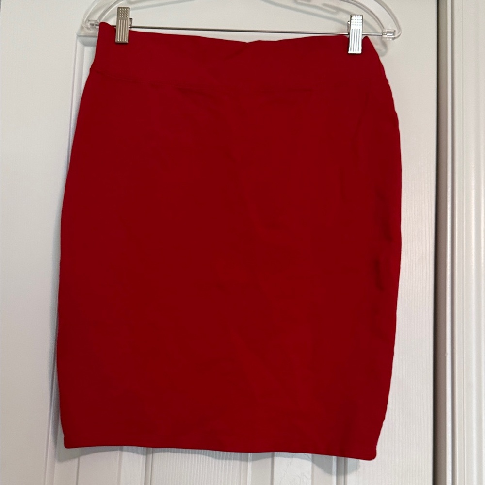 Classic Red Pencil Skirt - Sleek Women's Workwear